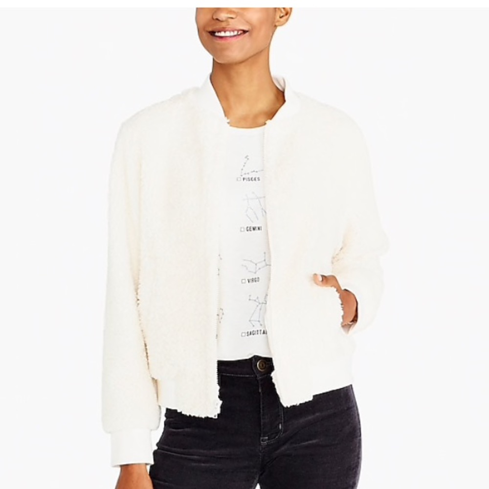 J. Crew sherpa bomber jacket